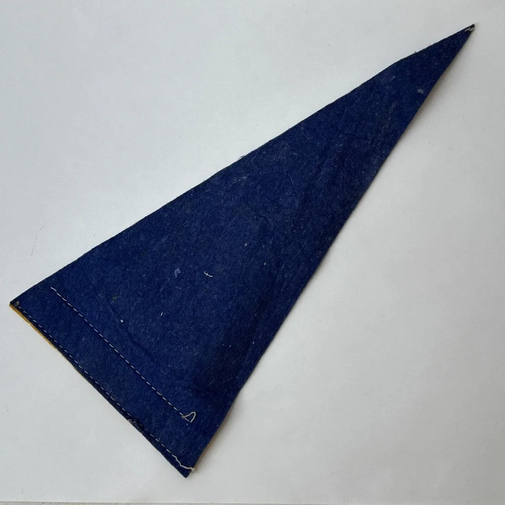 Brevort Michigan Souvenir Pennant Vintage Felt Flag Native American Canoe UP MI